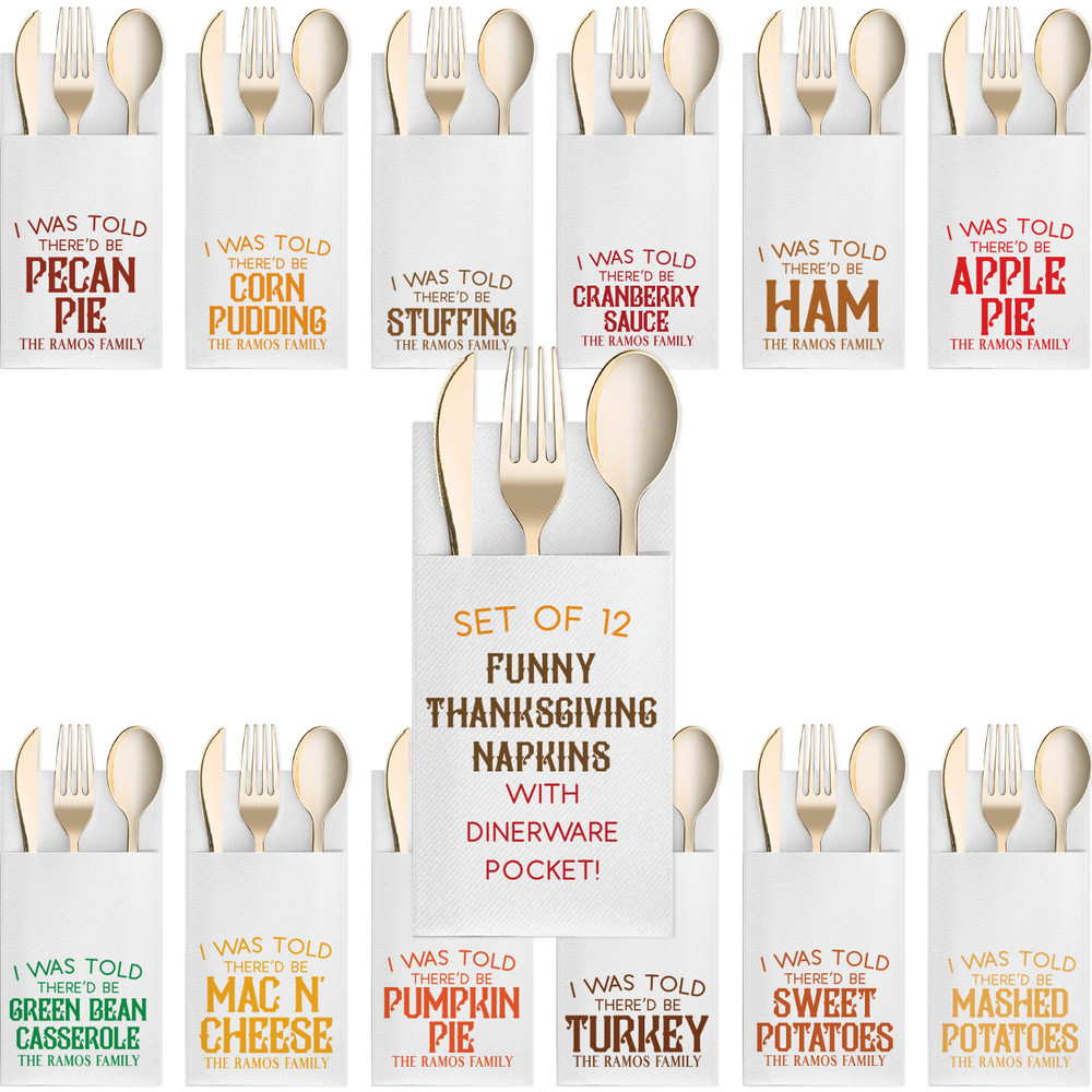 Thanksgiving Food Napkins