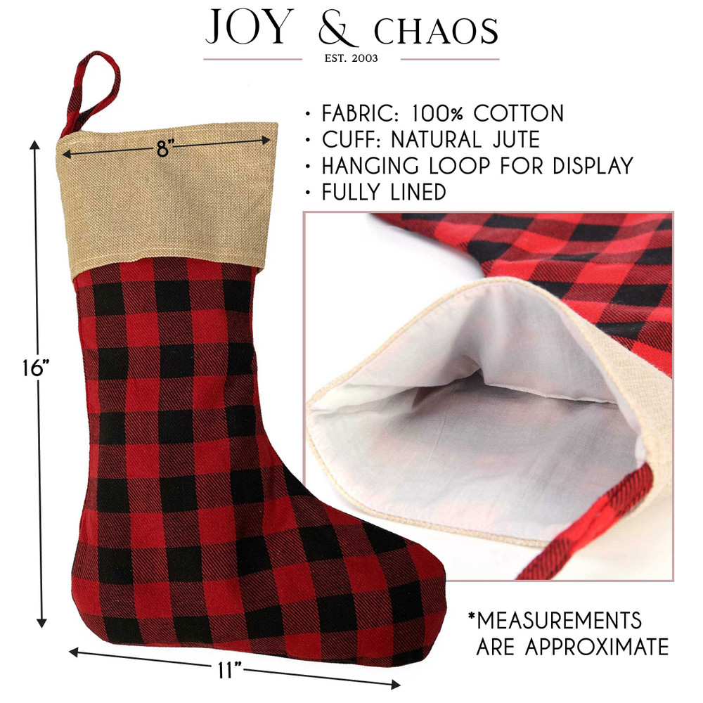 MerryJuana Christmas Plaid Stocking