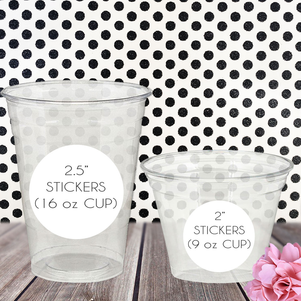 Custom Printed Bulk Favor Labels & Waterproof Stickers for Cups and Drinkware | Joy & Chaos