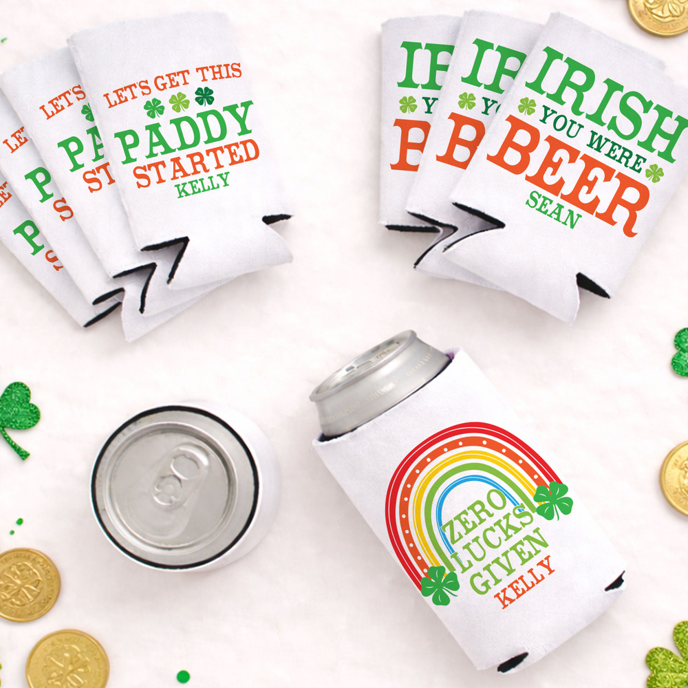 St. Patrick's Day Can Coolers