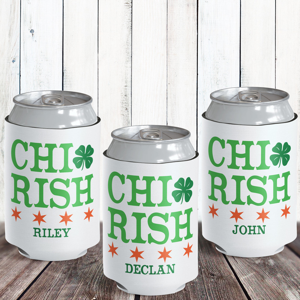 Chi-Rish St. Patrick's Day Can Coolers