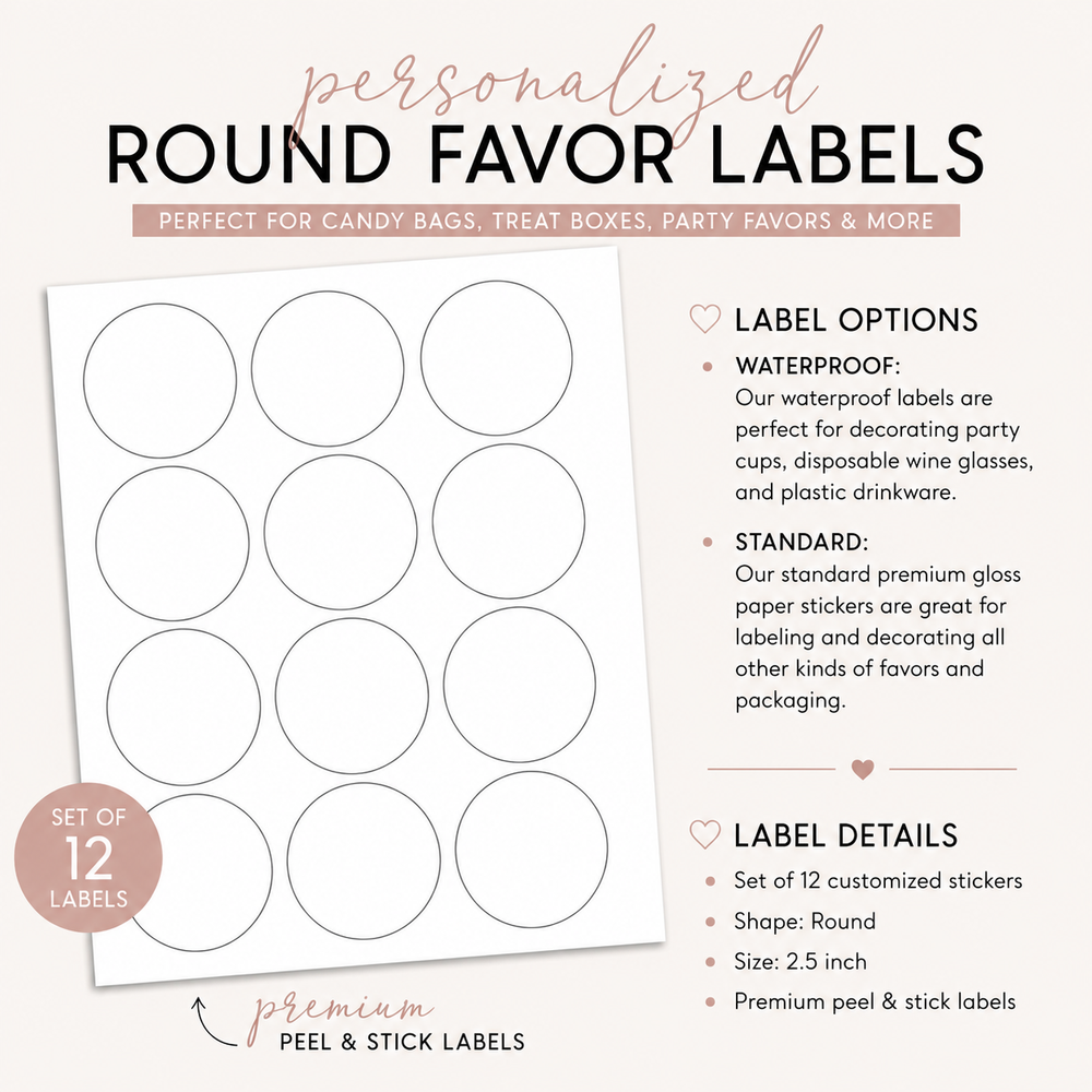 Smitten Thank You Favor Labels