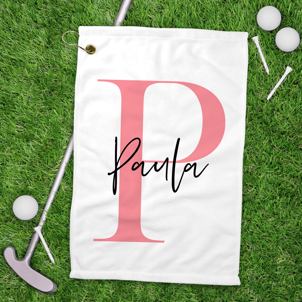 Modern Monogram Golf Towel