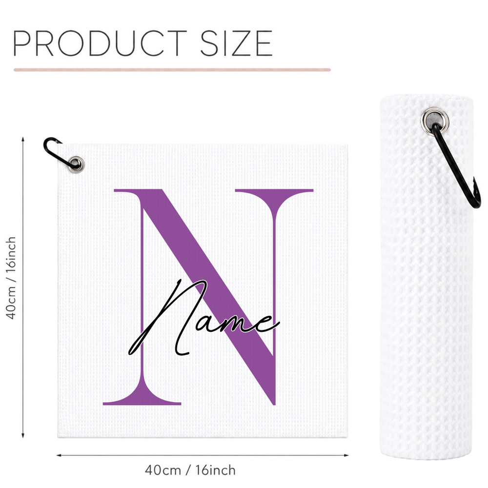 Modern Monogram Golf Towel