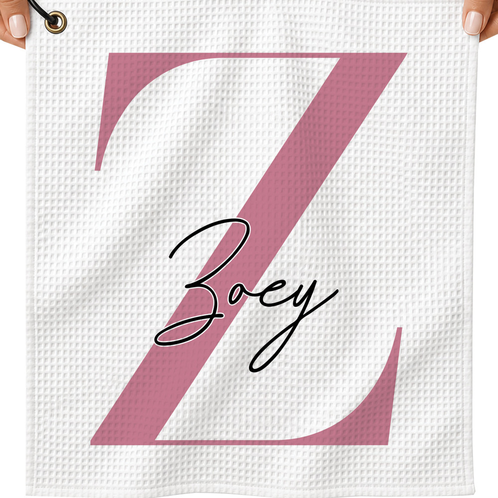 Modern Monogram Golf Towel