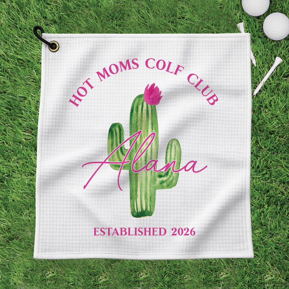 Succulent Cactus Golf Towel