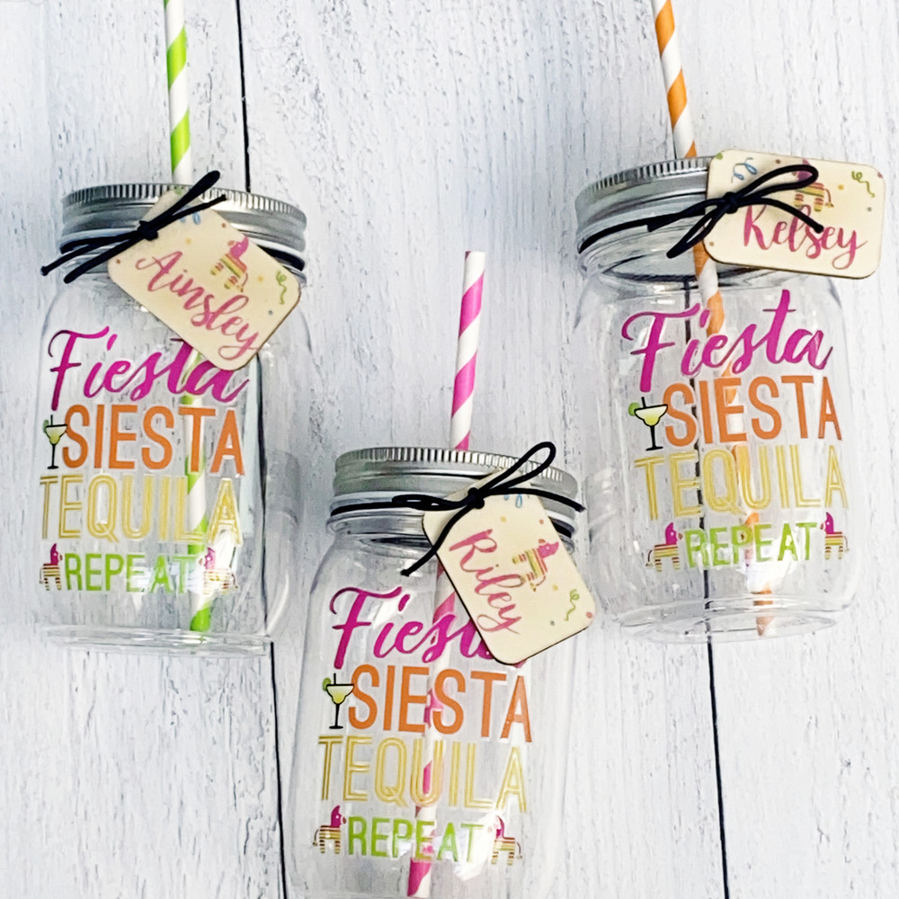 Fiesta Siesta Plastic Mason Jars