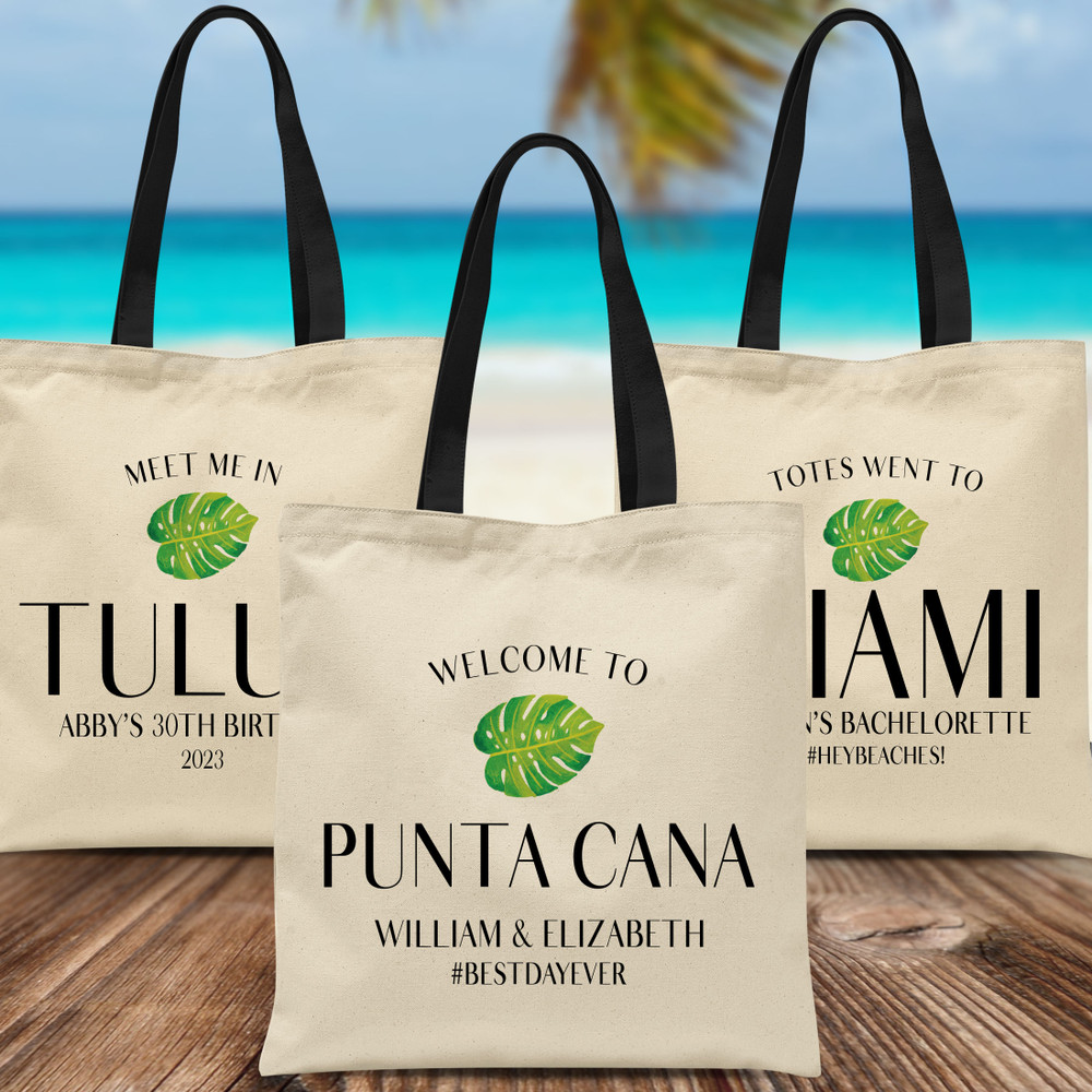 Monstera Destination Tote Bags