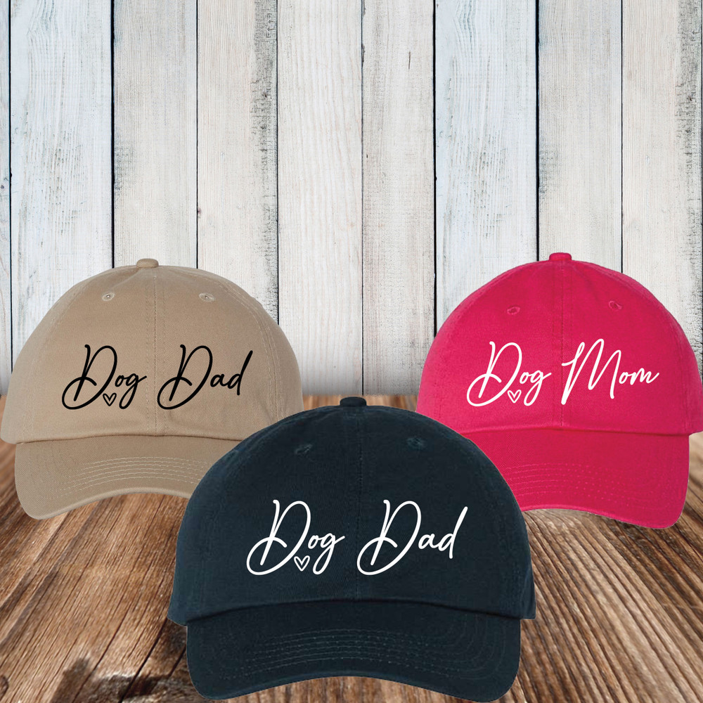 Dog Mom + Dad Baseball Hats