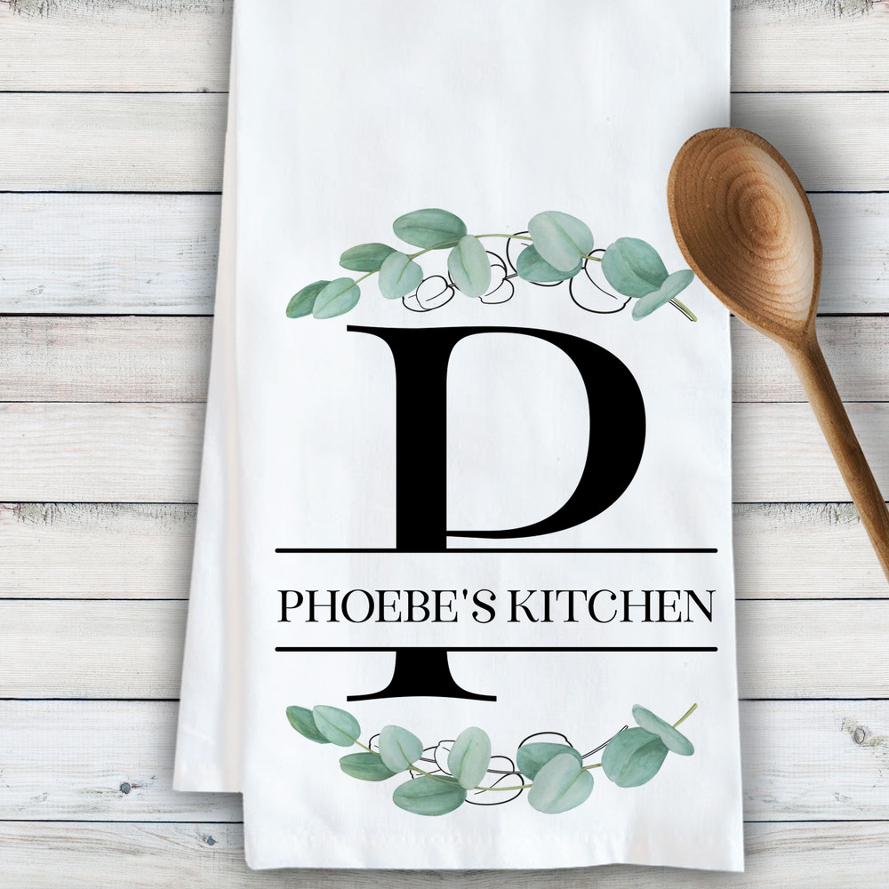 Modern Leaf Monogram Apron