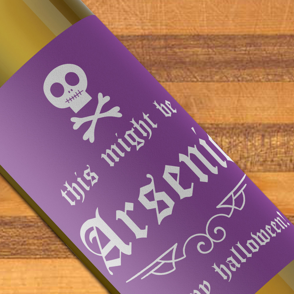 You Might Die Halloween Wine Labels