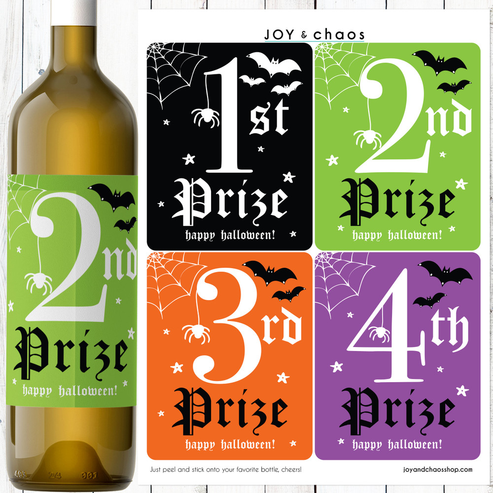 Halloween Contest Prize Wine Labels