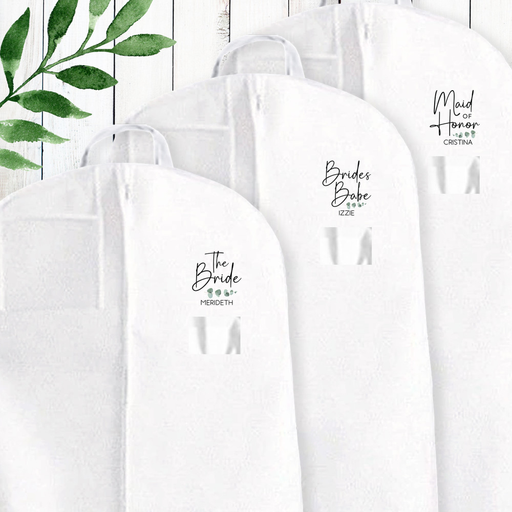 Eucalyptus Bridal Party Garment Bags