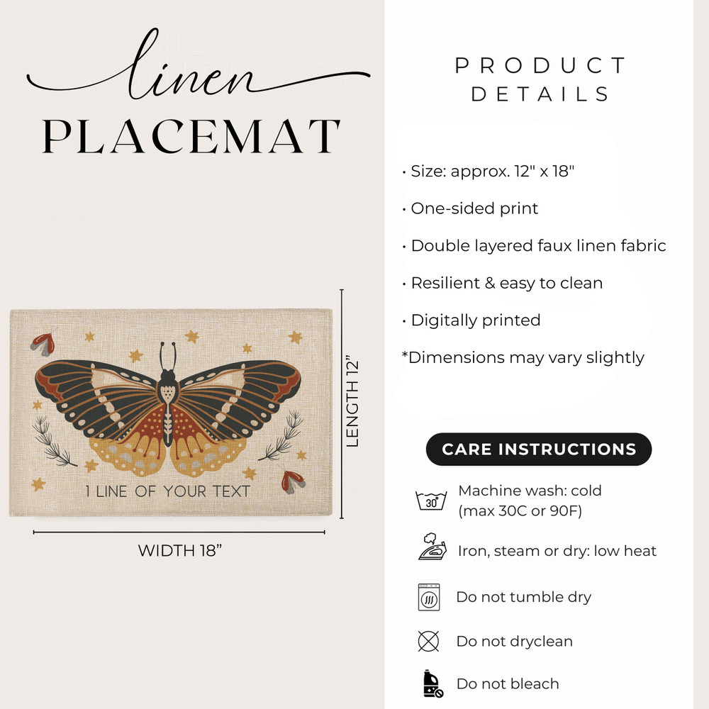 Mariposa Nocturna Placemats