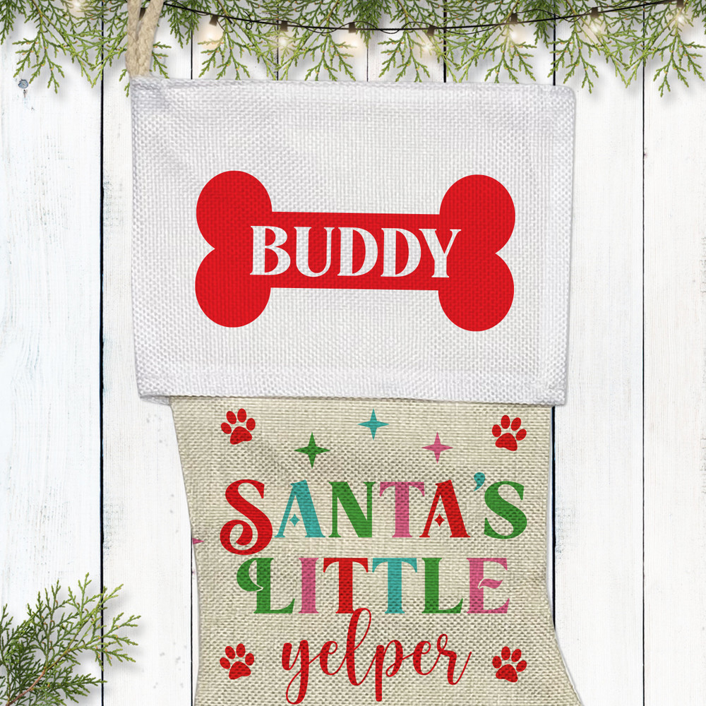 Santas Little Yelper Christmas Stocking