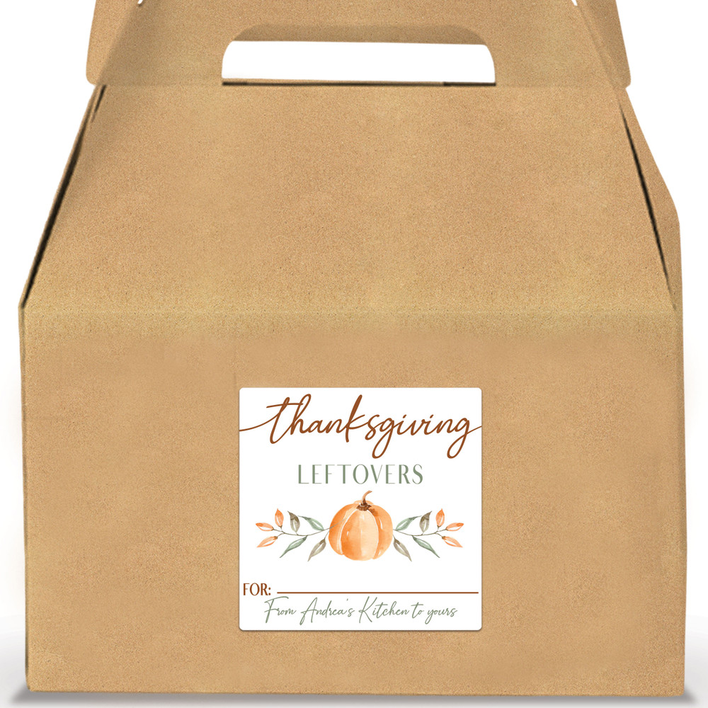 Pumpkin Thanksgiving Leftovers Labels