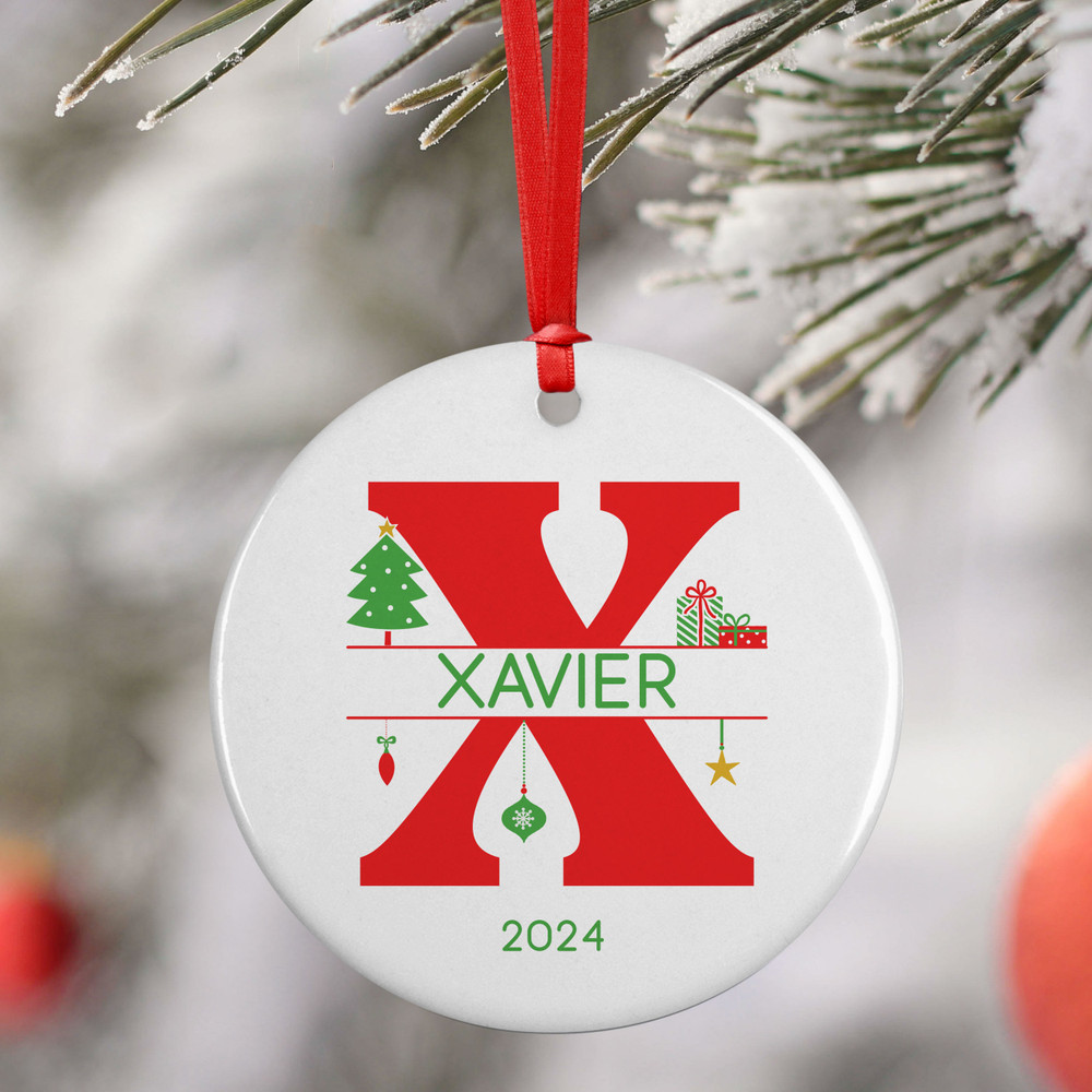 Christmas Monogram Ornament