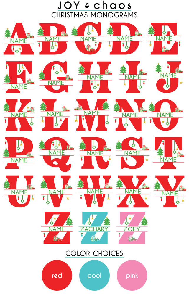 Christmas Monogram Notebook