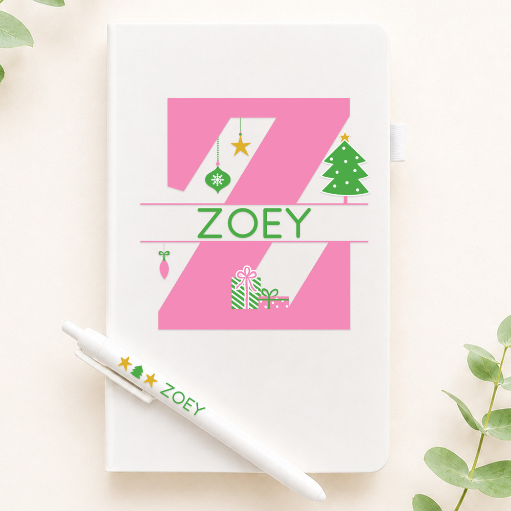 Christmas Monogram Notebook
