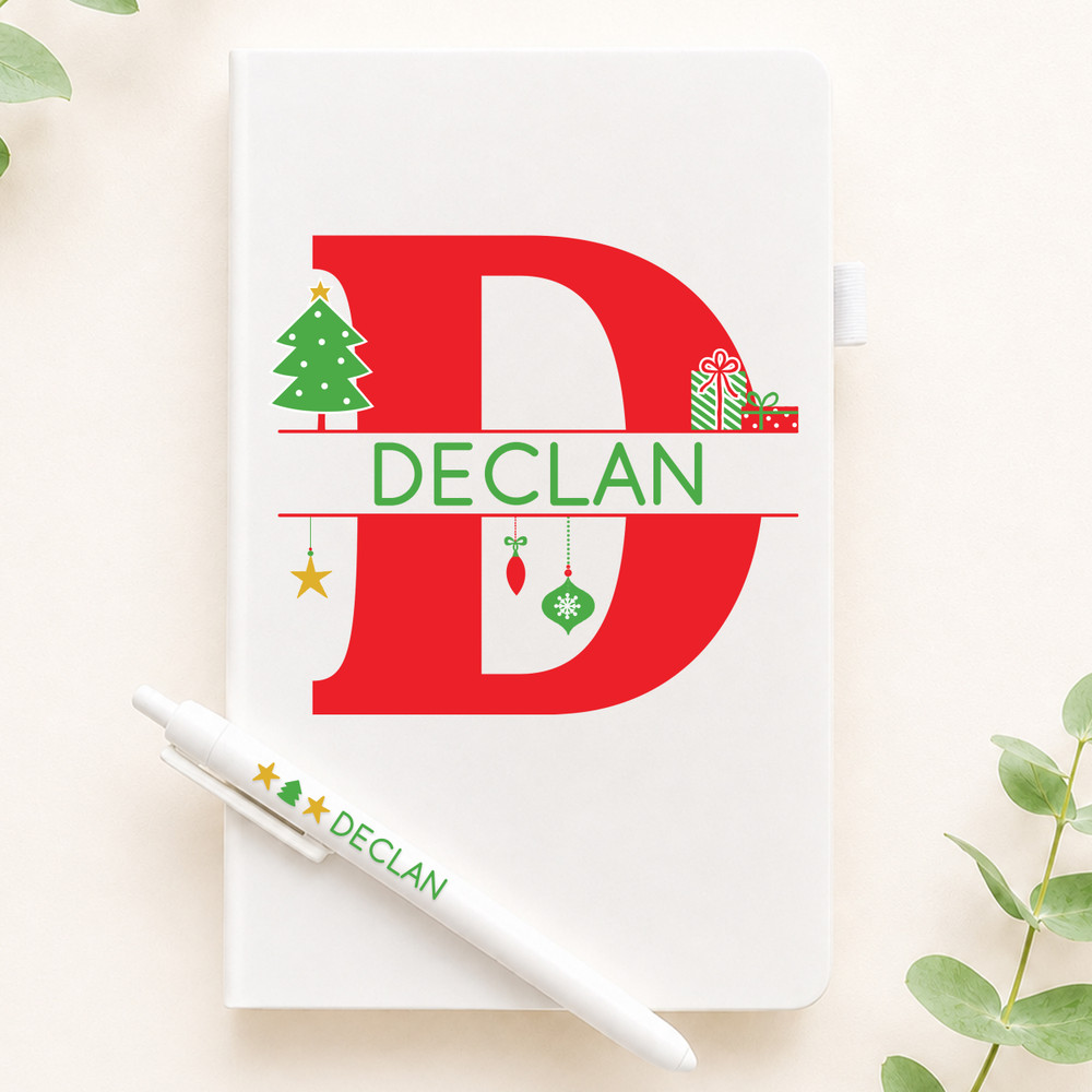 Christmas Monogram Notebook