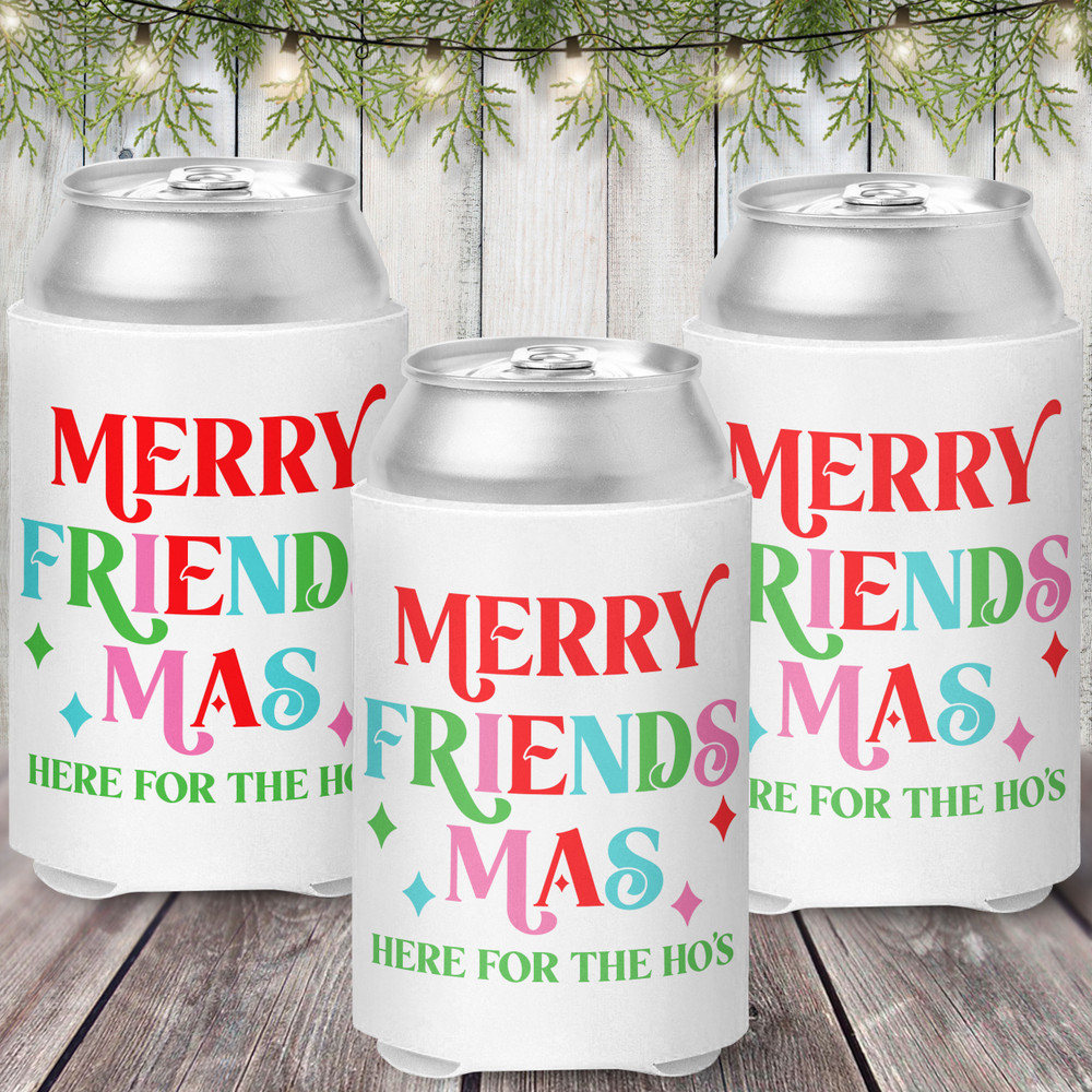 Cheerful Christmas Can Coolers