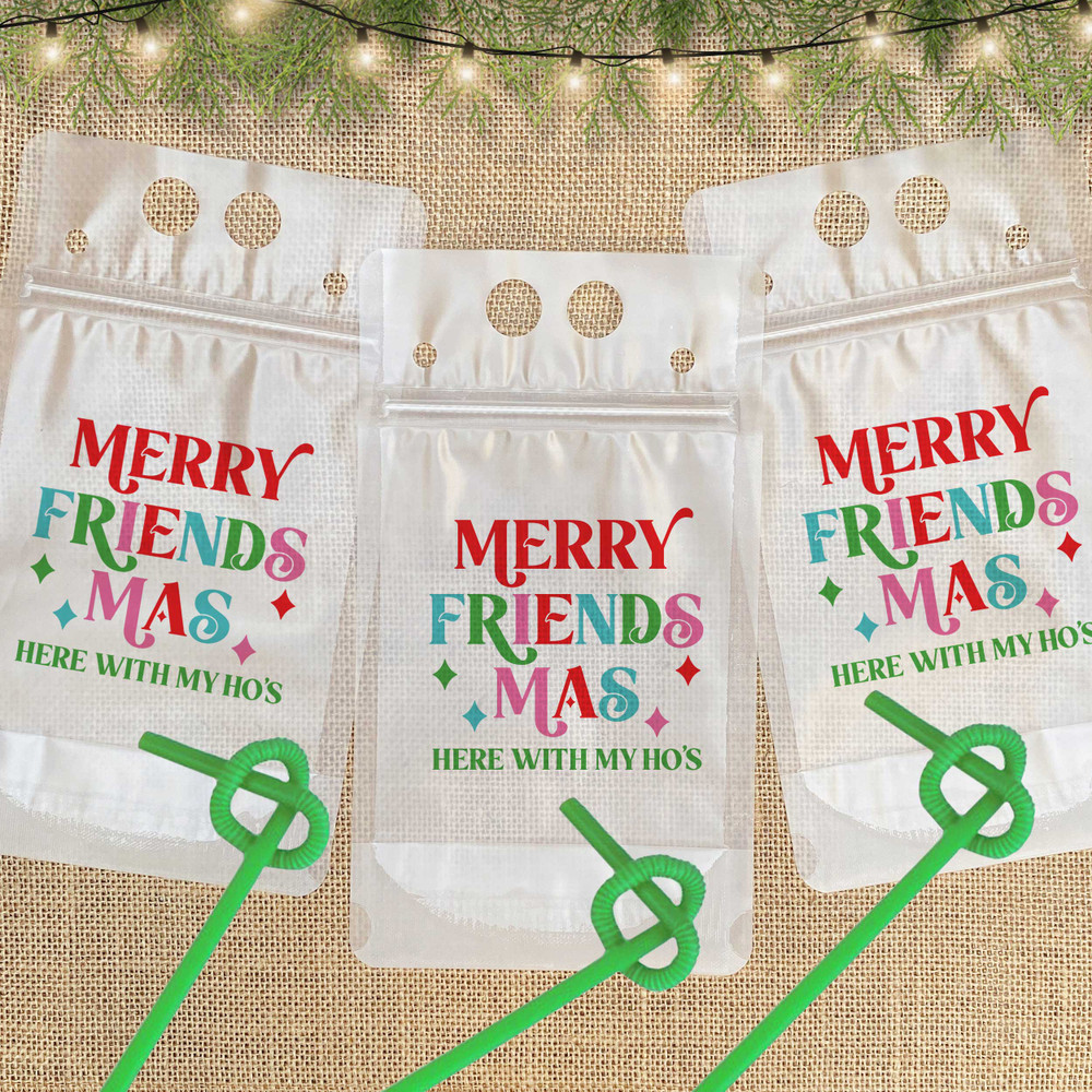 Cheerful Christmas Drink Pouches