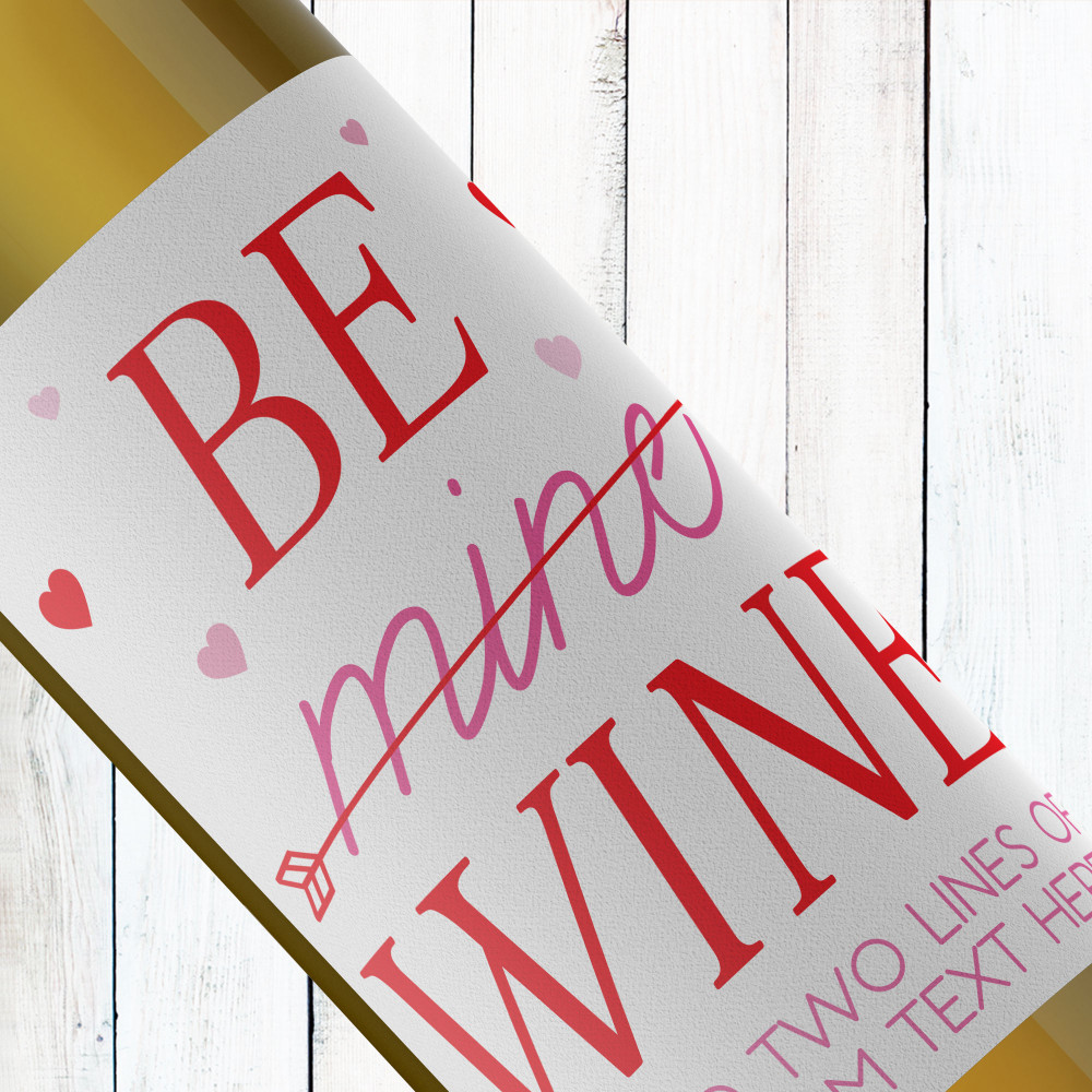 Just The Girls Valentine Wine Labels