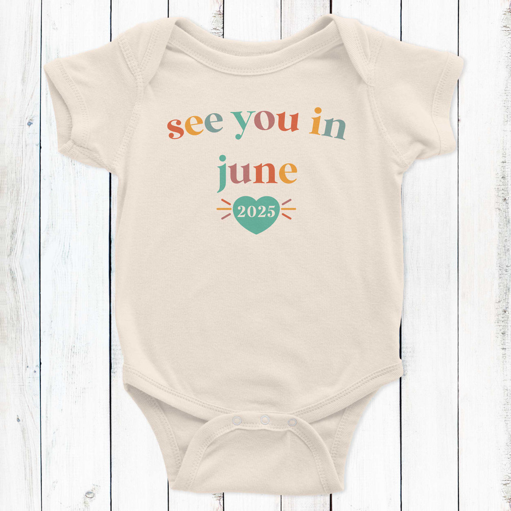 Retro See You In... Pregnancy Announcement Bodysuit