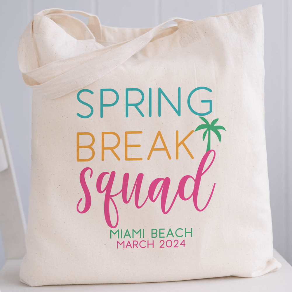 Spring Break Squad Tote Bags