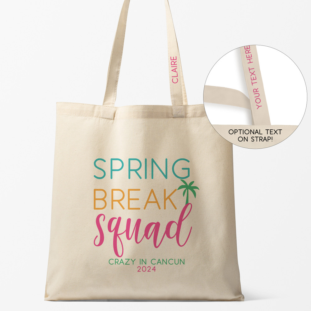 Spring Break Squad Tote Bags