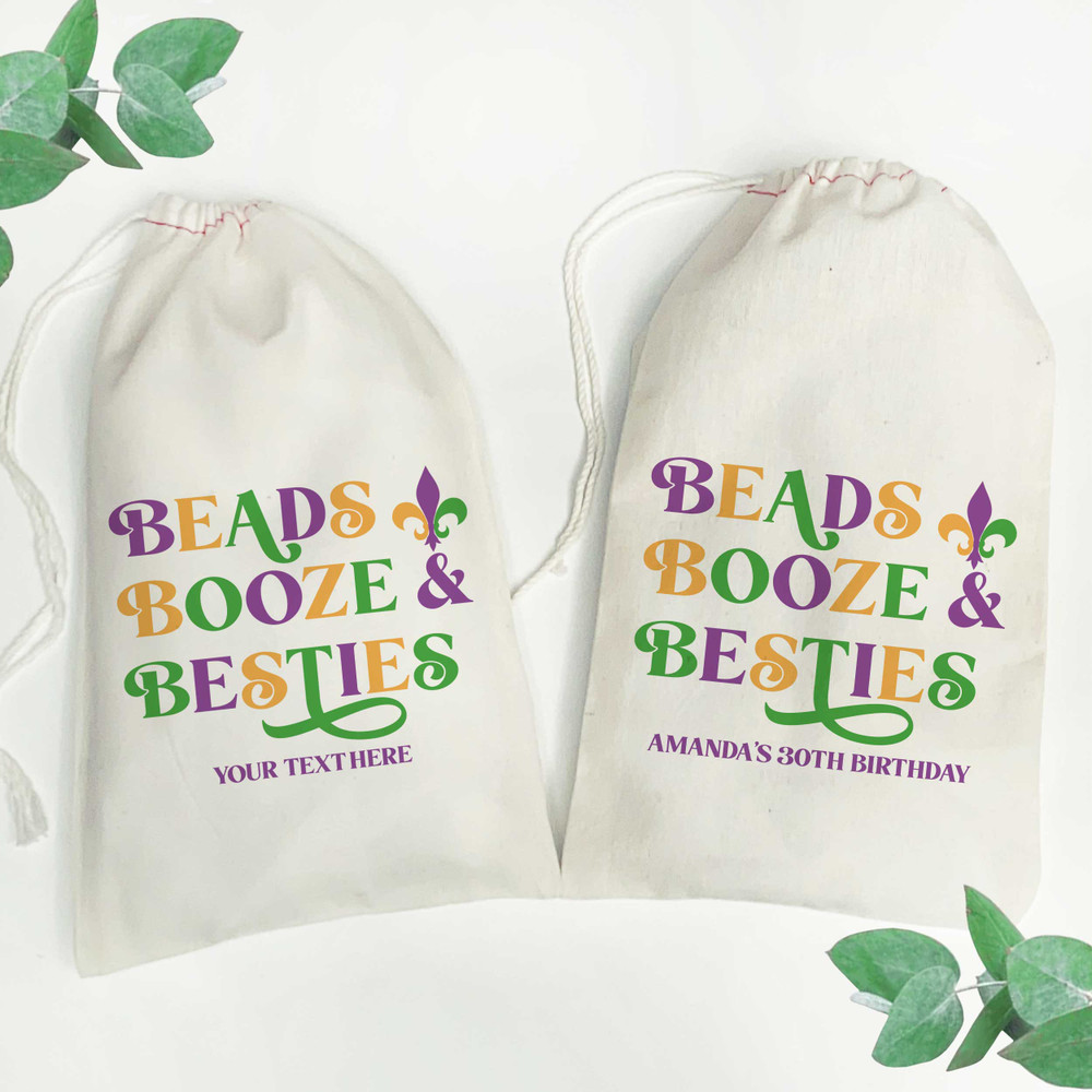 Beads Booze & Besties Tote + Favor Bags