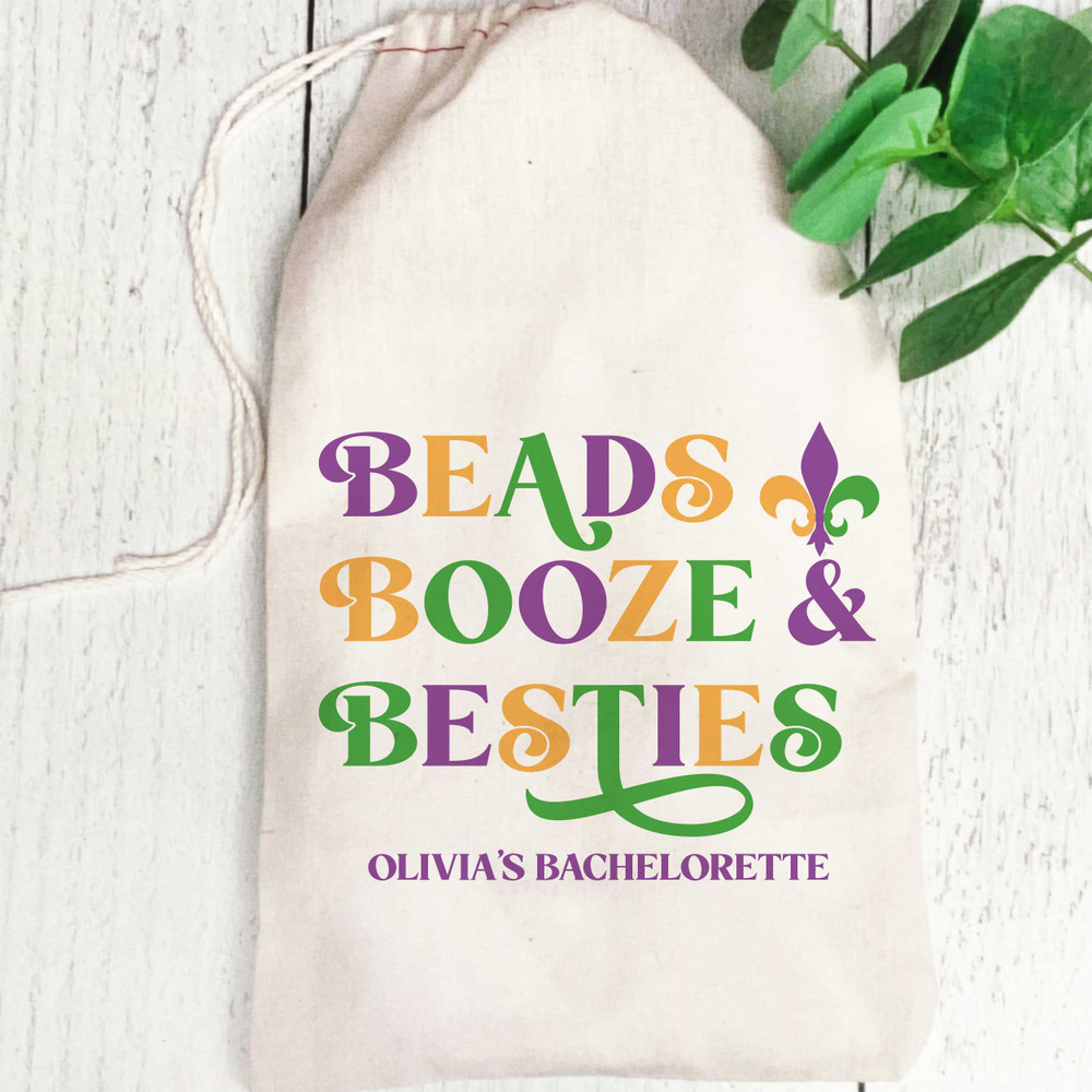 Beads Booze + Besties Tote Bags