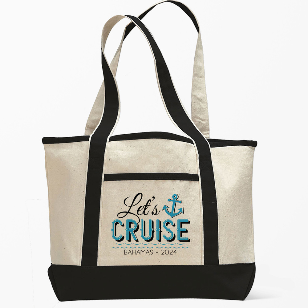Let's Cruise Beach Tote Bags