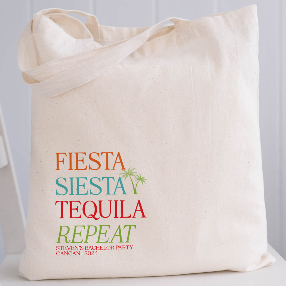 Fiesta Siesta Tequila Repeat Tote Bags