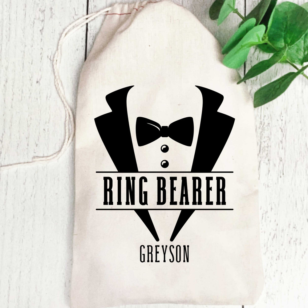Personalized Ring Bearer Gift Bag - Tuxedo Gift Bags