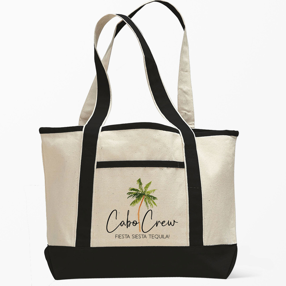 Palm Tree Mexico Beach Tote Bags