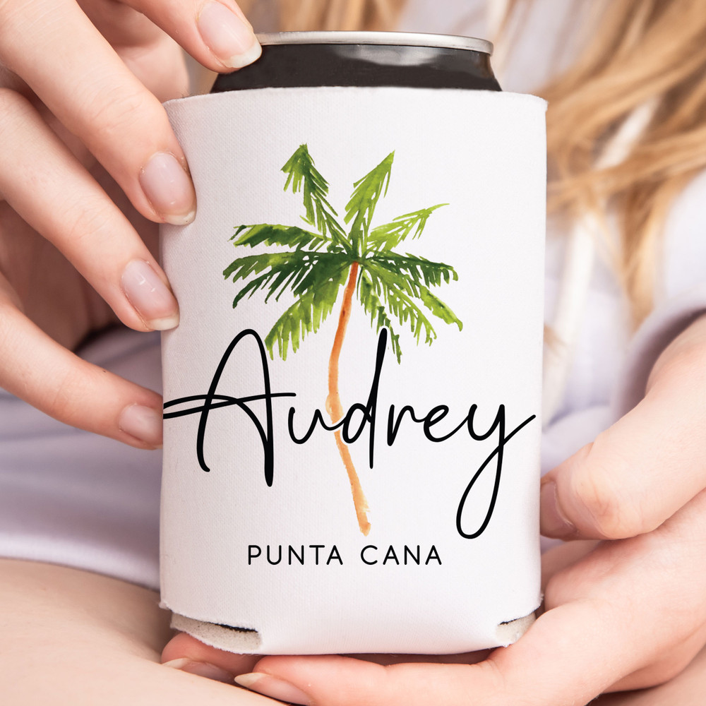 Palm Tree Name Can Coolers