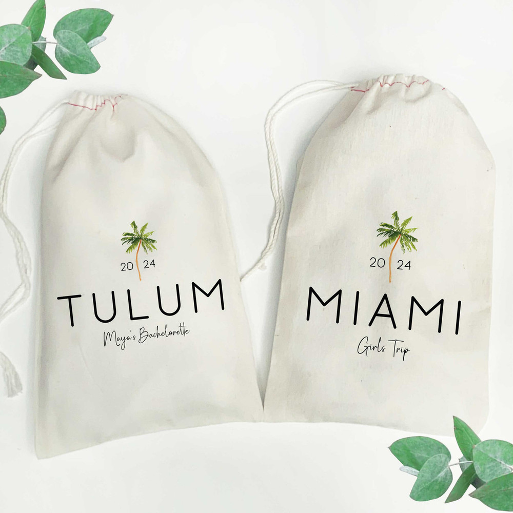 Palm Tree Favor Bags