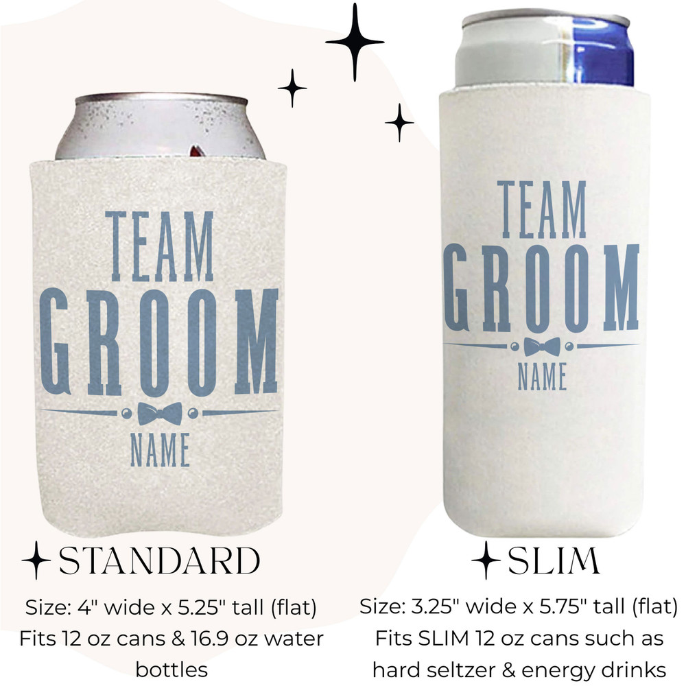 Suit Up Team Groom Can Coolers