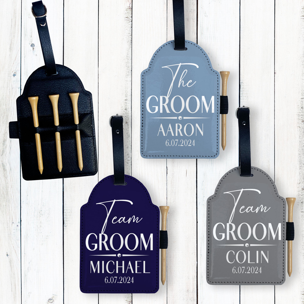 Team Groom Golf Bag Tags