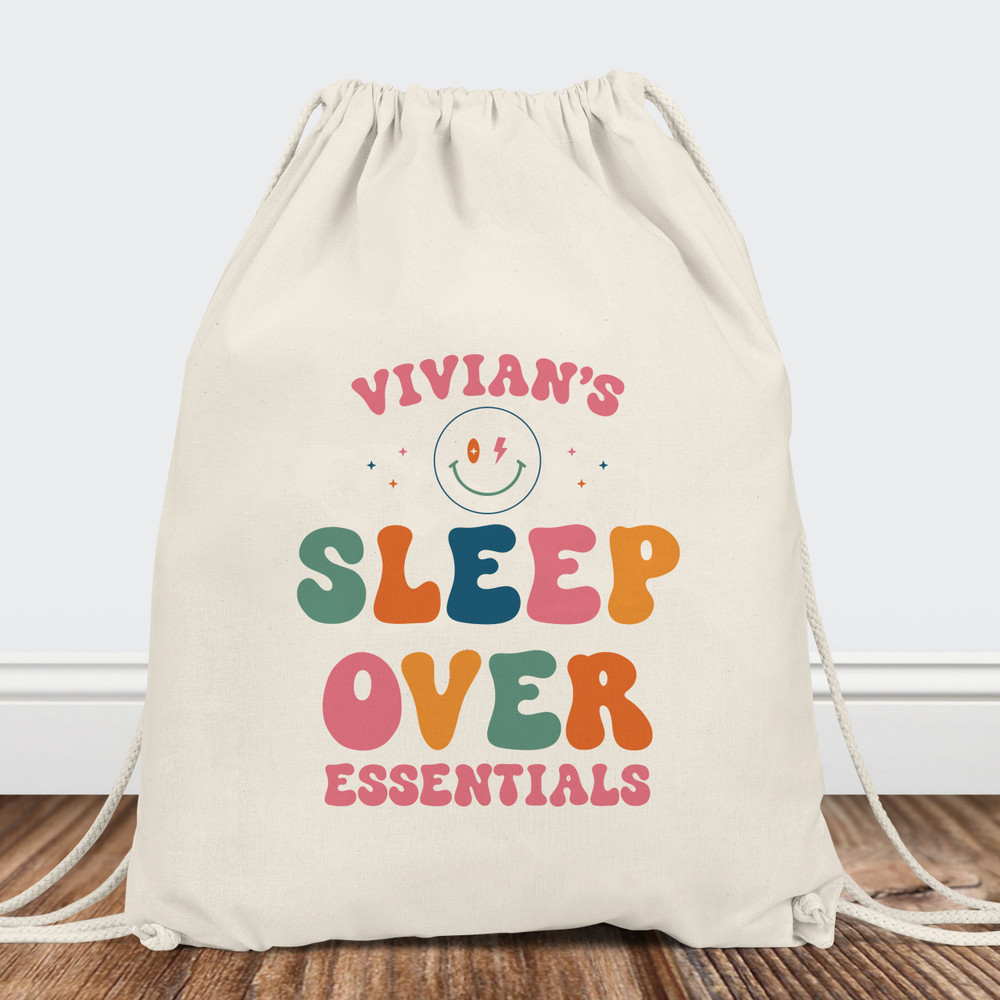 Sleepover Essentials Backpacks - Retro Slumber Party Favor Backpacks