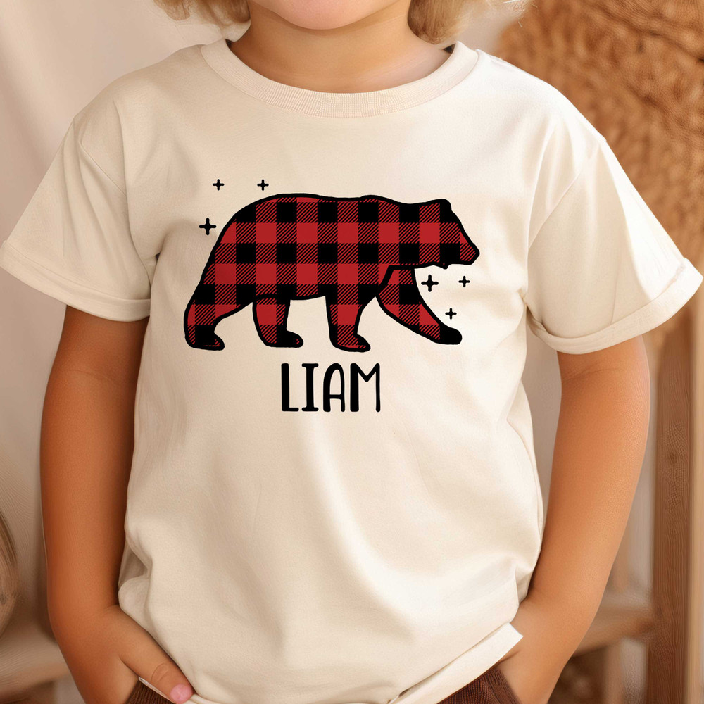 Plaid Bear Baby Shirt