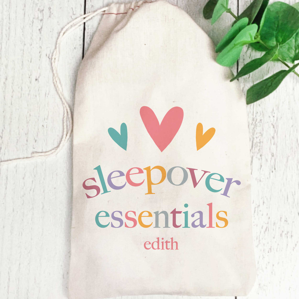 Sleepover Personalized Gift Bags - Custom Slumber Party Favor Bags
