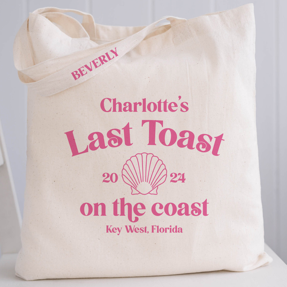 Last Toast On The Coast Tote Bags