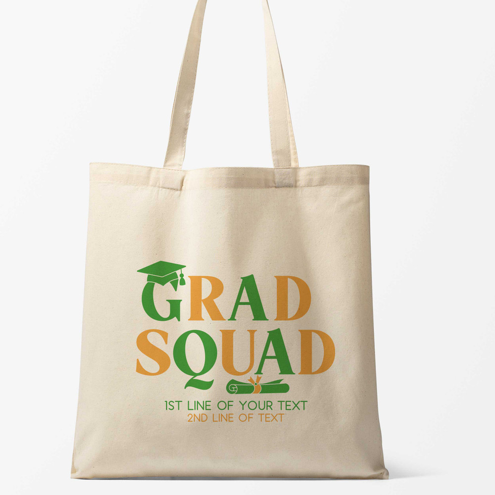 Retro Grad Squad Tote Bags