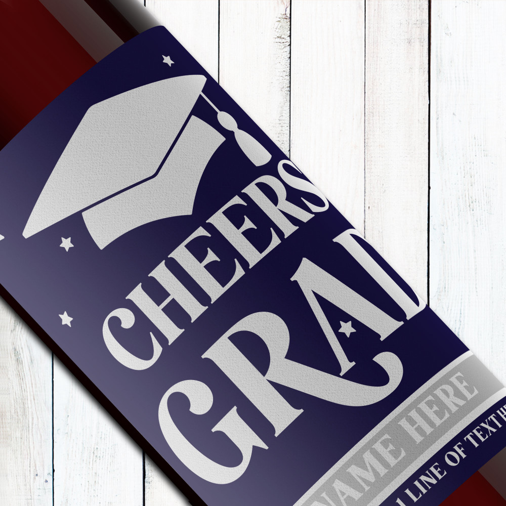 Retro Graduation Wine Labels