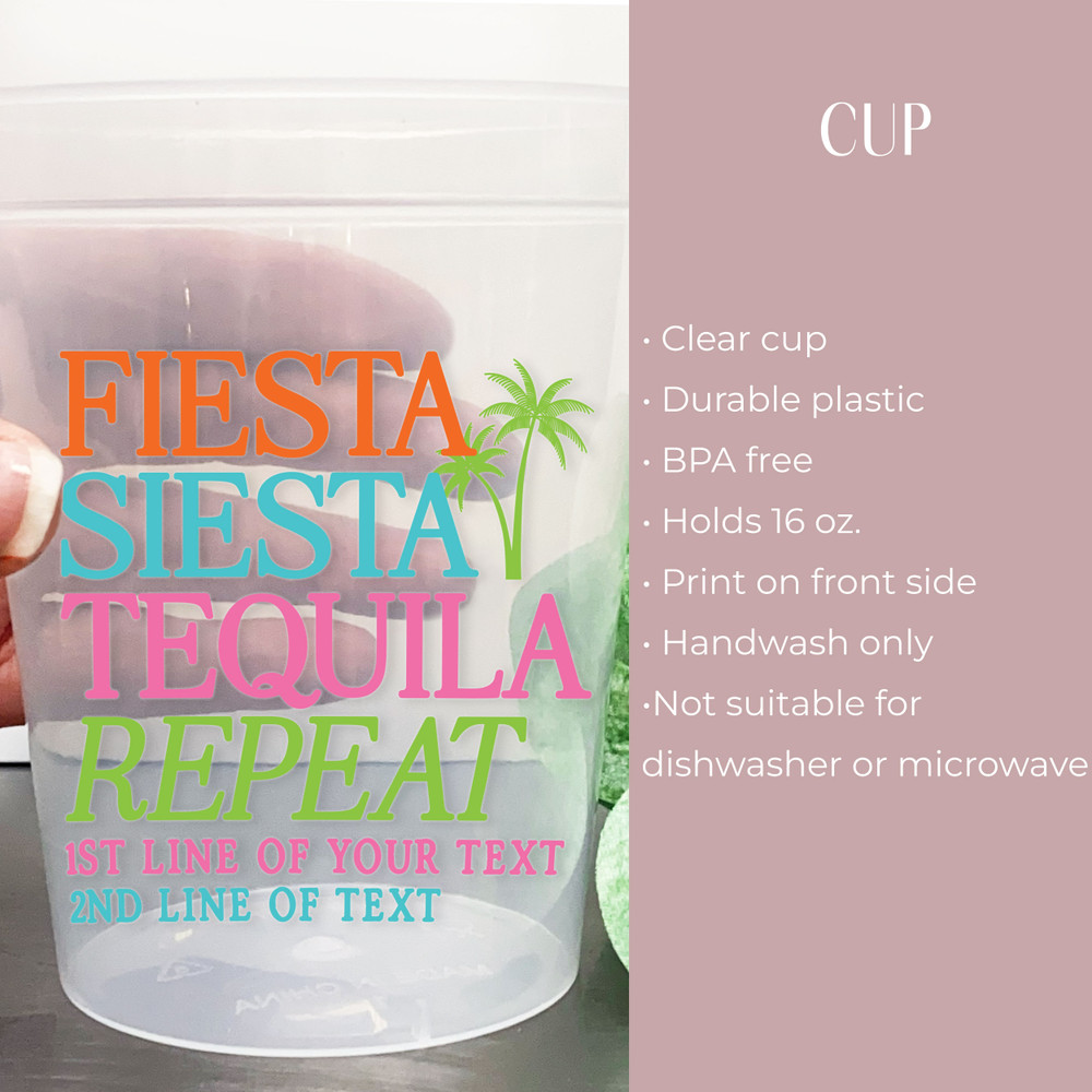 Fiesta Siesta 16oz Clear Cups
