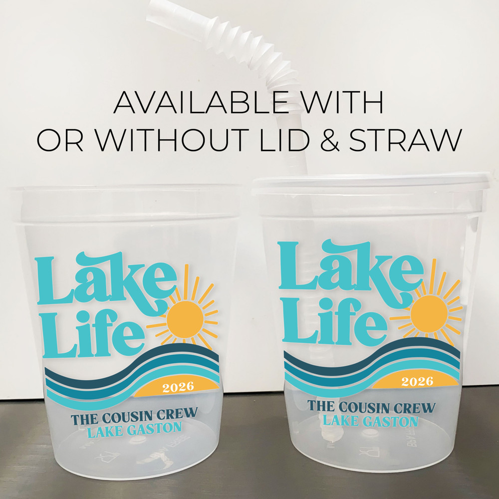 Lake Life 16oz Clear Cups