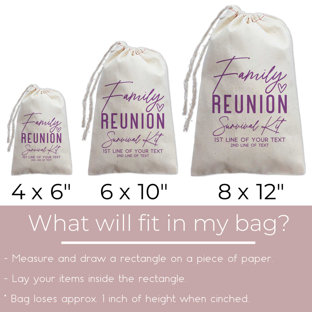 Family Reunion Survival Kit Bags