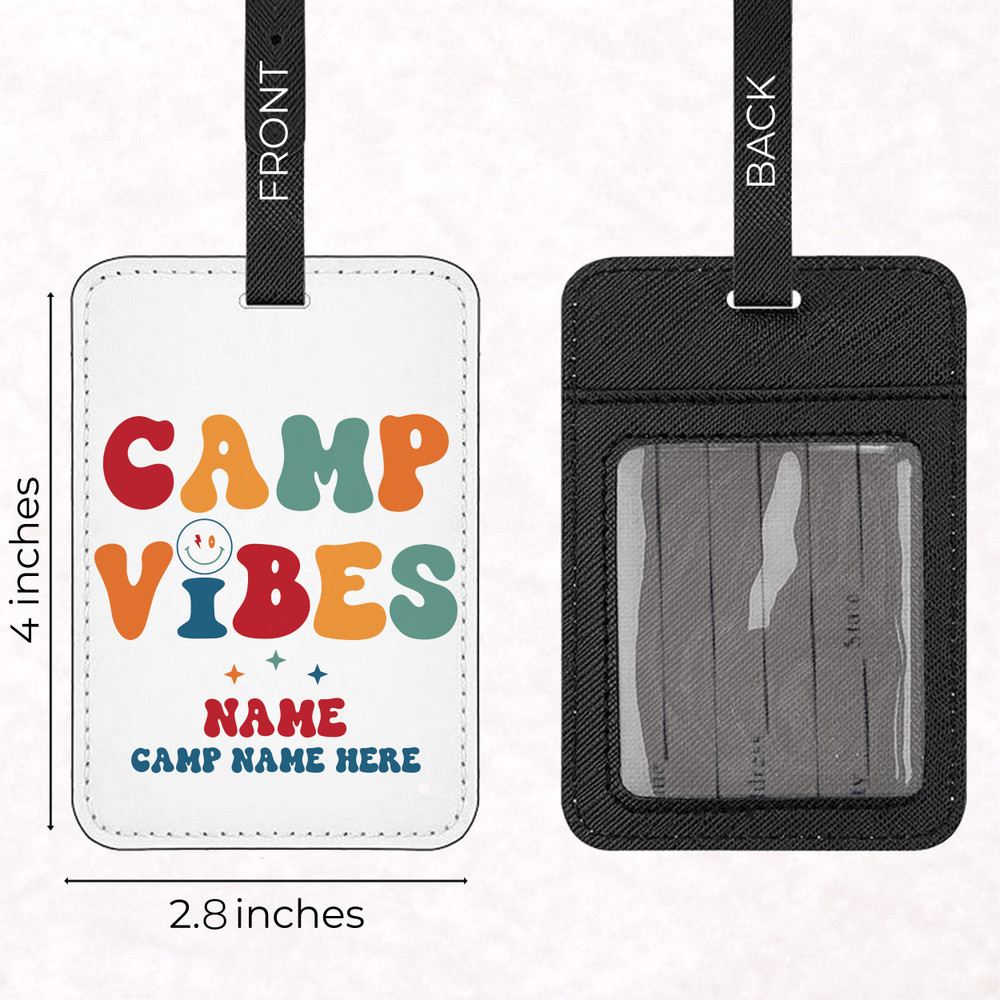 Retro Camp Vibes Luggage Tags